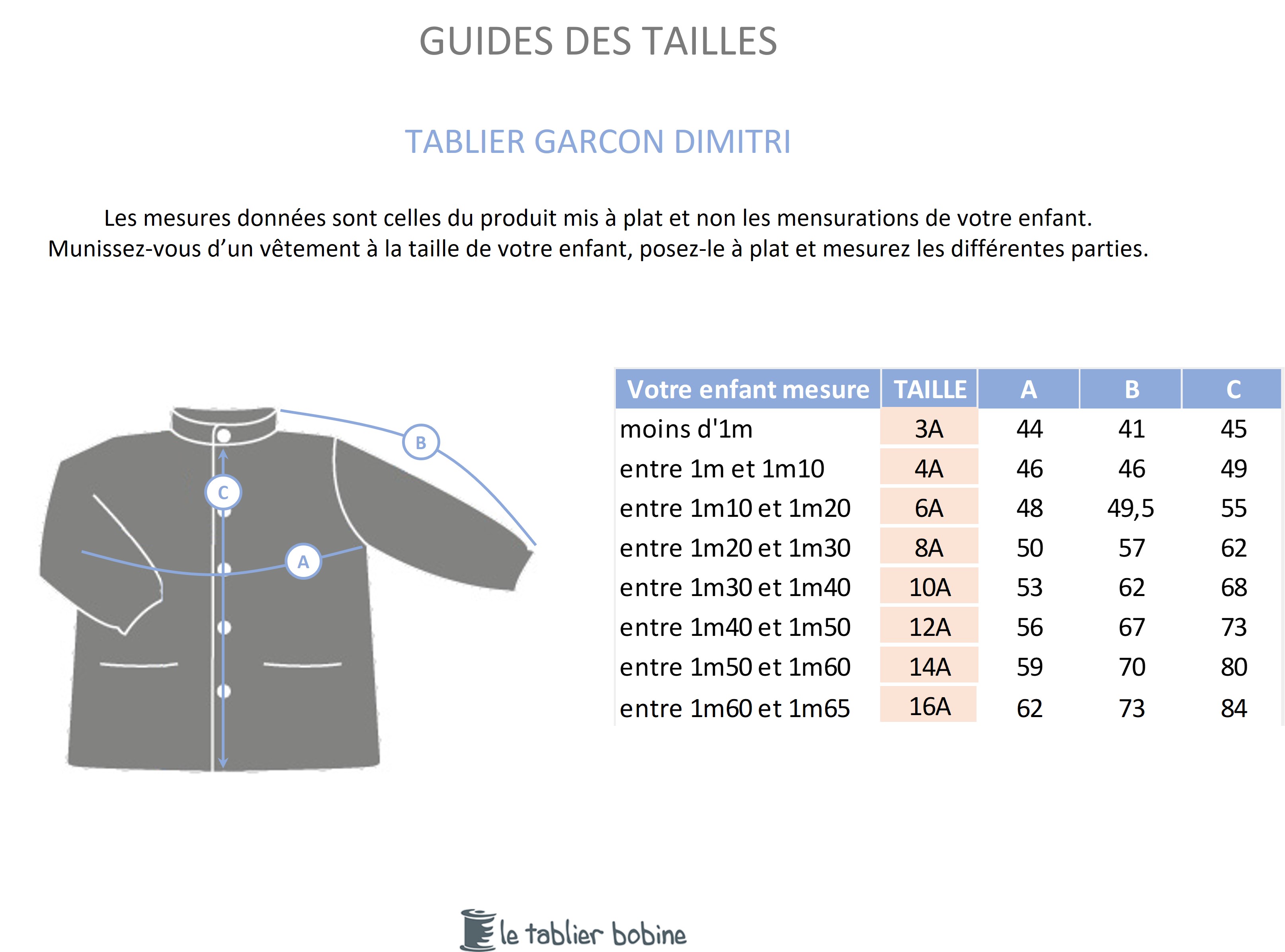 Guide des tailles