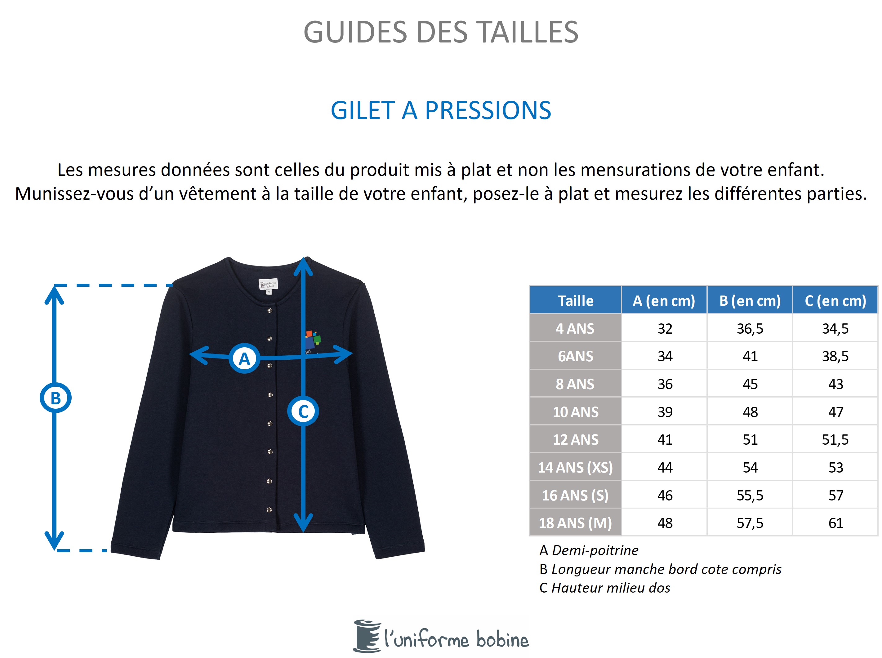 Guide des tailles