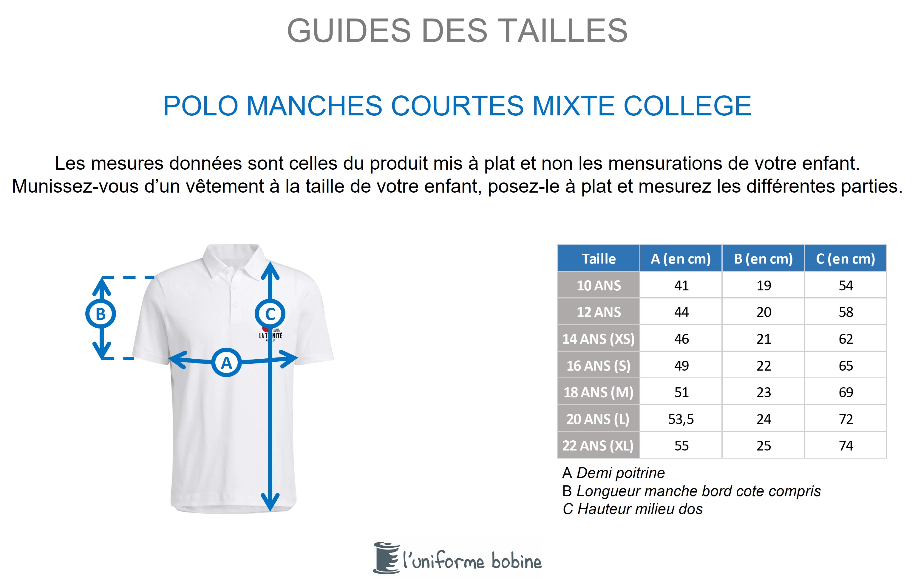 Guide des tailles