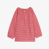 Blouse d'école mini vichy rouge Pomme