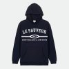 Le Sauveur - Sweat à capuche sérigraphié - Marine